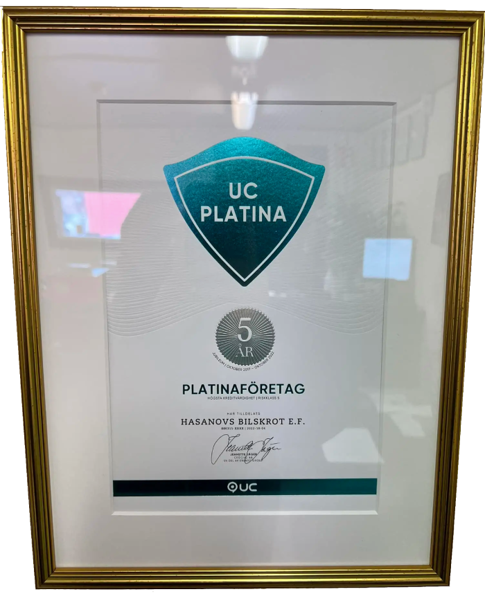 UC Platina certifikat